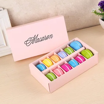 

12macarons Rectangle Chocolate Big Capacity Small Pastry Macaron Packaging Box Baking Decoration Gift Box Party Supplies