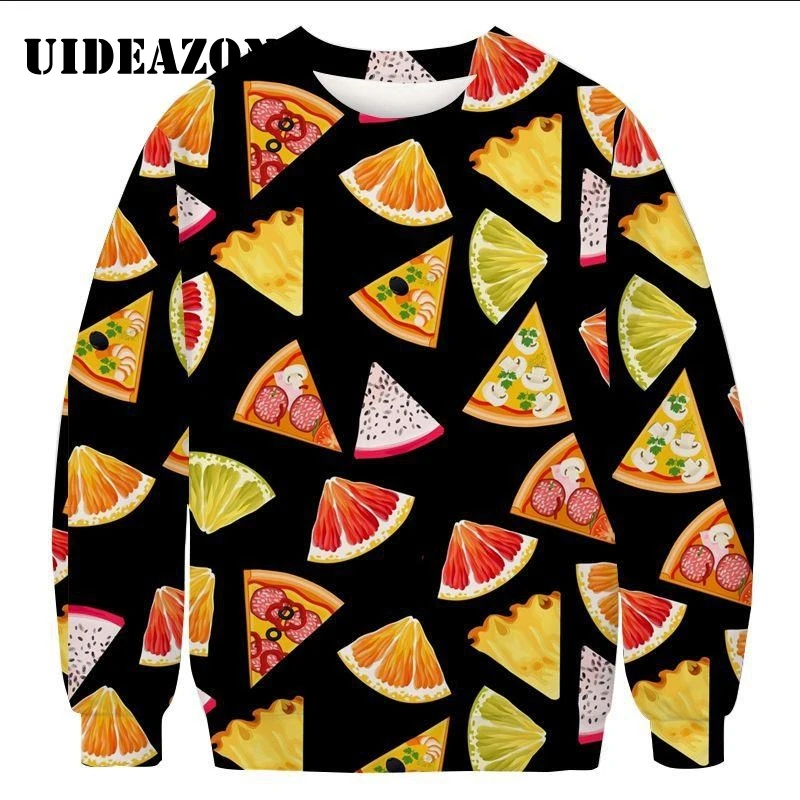 2019 Watermelon Fruit Pineapple 3D Print Men Women Sweatshirt Pullover Autumn Style Loose Long Sleeve Black Tops Hoodies | Мужская
