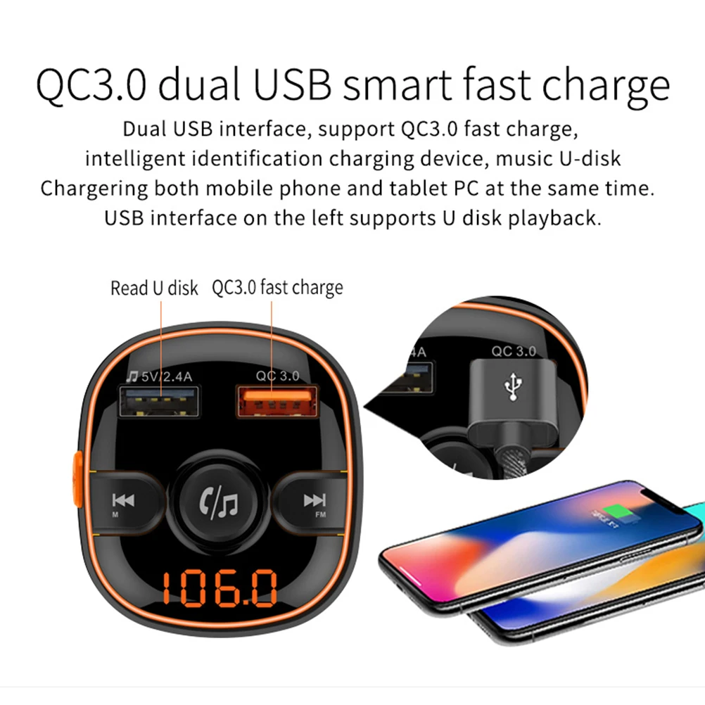 Bluetooth FM модулятор для автомобиля автомобильное радио mp3 плеер передатчик быстрое