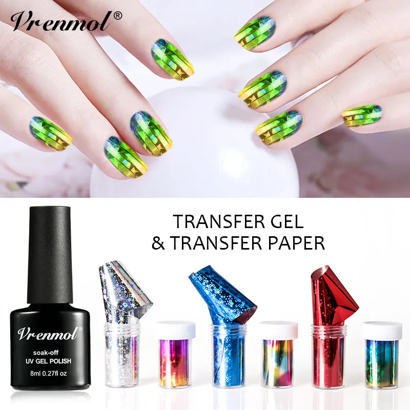 Vrenmol бумага дизайн ногтей стикер 3D блестящие украшения для маникюра инструменты супер липкий профессиональный дизайн ногтей