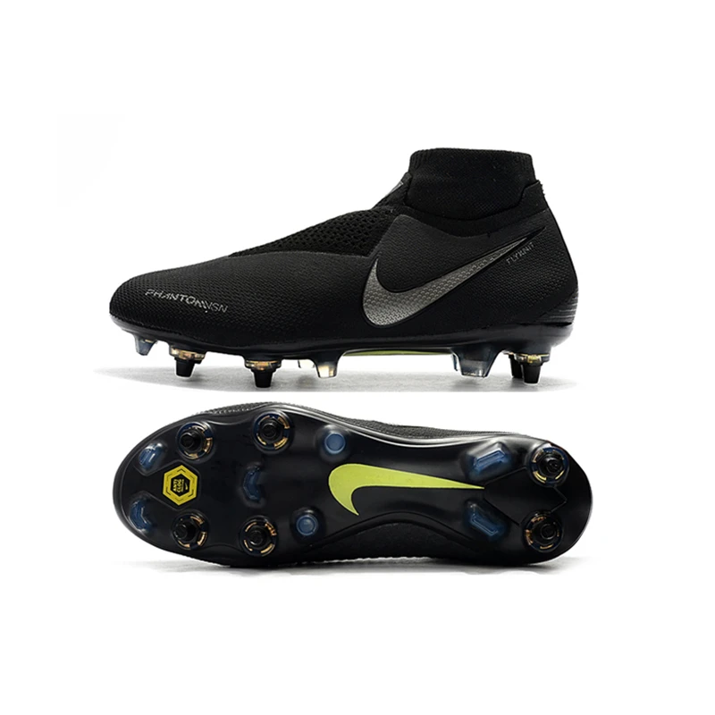 Nike Phantom VSN Elite DF SG-Pro Anti-сабо; большие размеры 39-45 высокие ботильоны футбольные бутсы обувь Футбол бутсы Для мужчин Бутсы Обувь для футбола