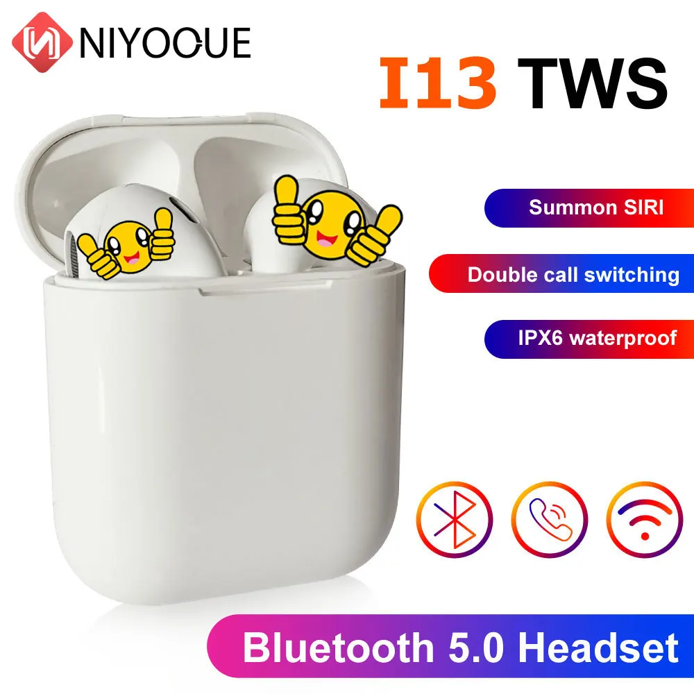 Tanie I13 TWS bezprzewodowe słuchawki sterowanie dotykowe Bluetooth 5.0 3D Super słuchawki basowe dla wszystkich smartfonów