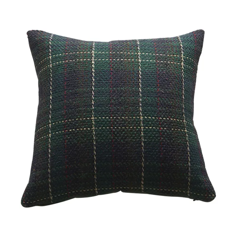 cushion cover9 50x50 Квадратная прямоугольная клетчатая вязаная наволочка для дивана 45*45 30*50 50*50 без внутренних чехлов для подушек черного и красного цвета для дома dec X64 - Цвет: cushion cover9 50x50