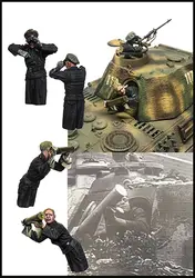 1/35 немецкий танк экипажа (2 фигурки) Смола модель миниатюрная фигурка Unassembly Неокрашенный