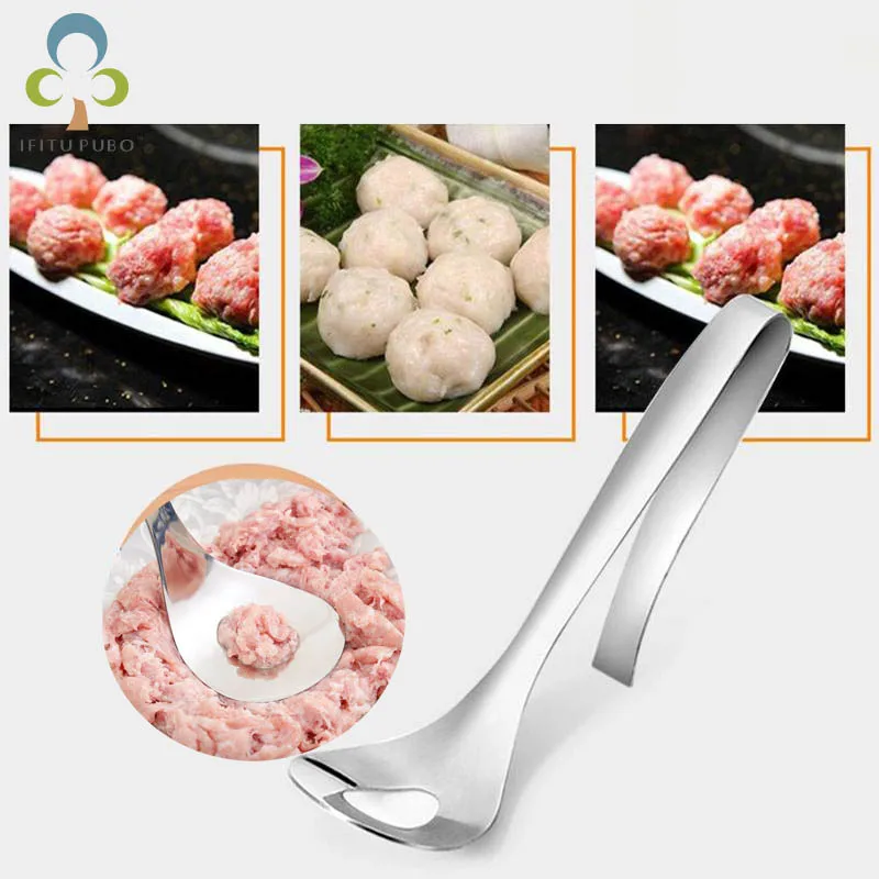

1pc Non-Stick Creative Meatball Maker Stainless Steel Kitchen Meat Ball Mold Spoon Kitchen Gadget Meat Tools ZXH