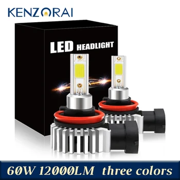 

2 Pcs LED Car Headlight H3 H4 HiLo H11 H7 led bulbs H1 H8 H9 9005 HB3 9006 HB4 3000K Yellow 6000K White 8000K Ice Blue Fog Light