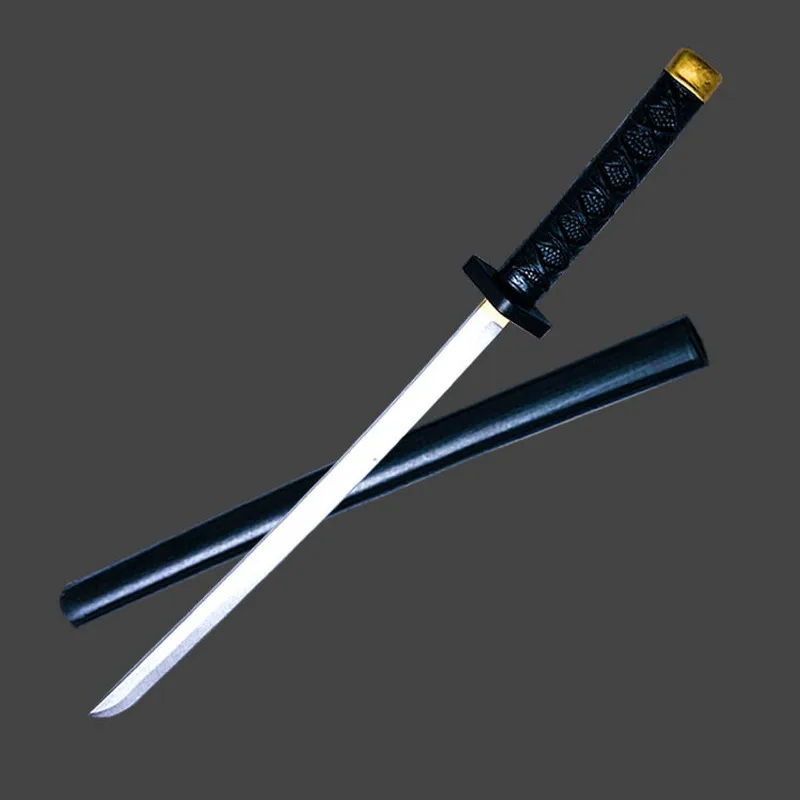 

Simulation Props Sword Warrior Cos Perform Prop Dead Men Double Knife 61cm 76cm Ninja Arms Stage Play Out Sword Pu Weapon Toys