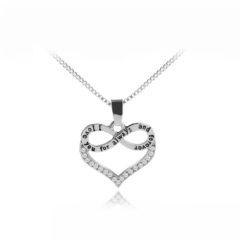 

Europe And America Fashion New Style Ilove You for Always And Forever Letter Pendant
