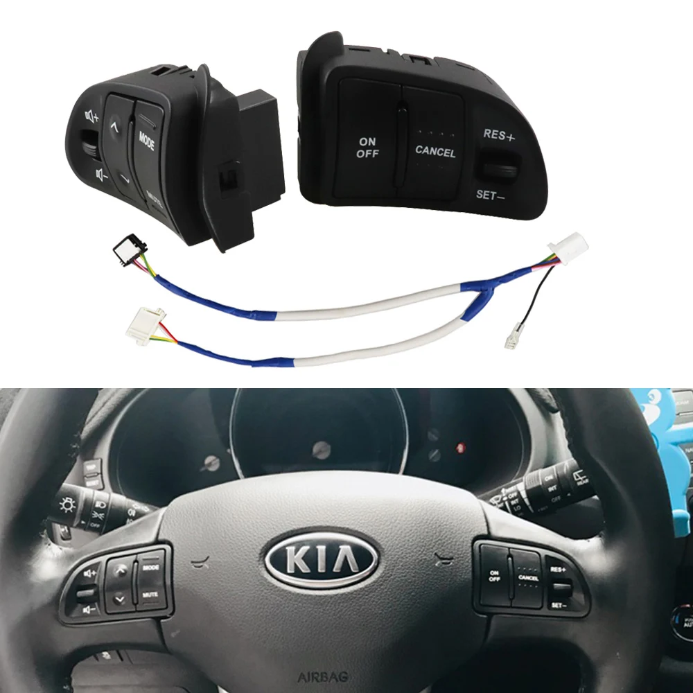Многофункциональная кнопка рулевого колеса для KIA Sportage, кнопка регулировки громкости звука, кнопки управления круизом, переключатель с подсветкой, запчасти для автомобилей