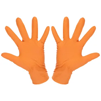 

100PCS Disposable Rubber Gloves Non-slip Palmprint Rubber Gloves for Studio Workers Store