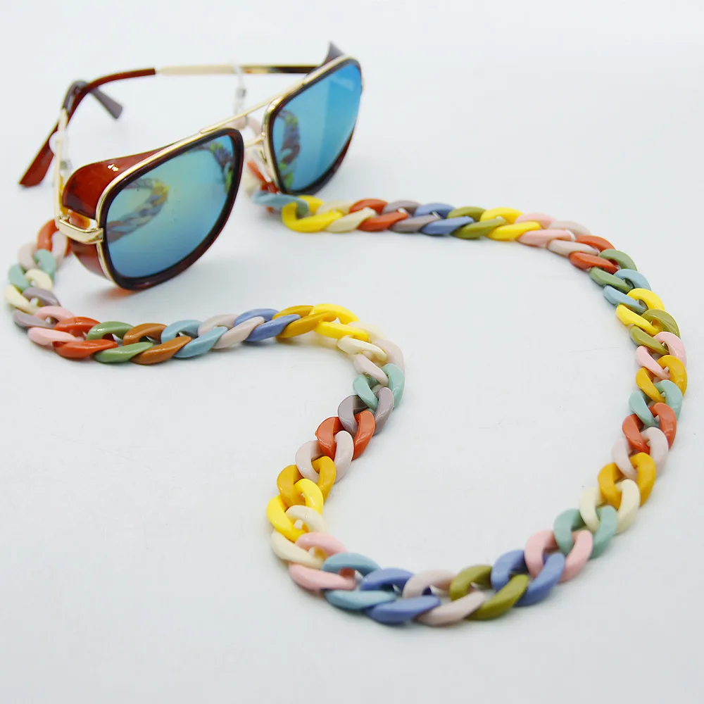 New Fashion Acrylic Glasses Chains Holder Cord Reading Sunglasses Chain Women Largands Eyeglasses Hanging Neck Chain Strap Rope