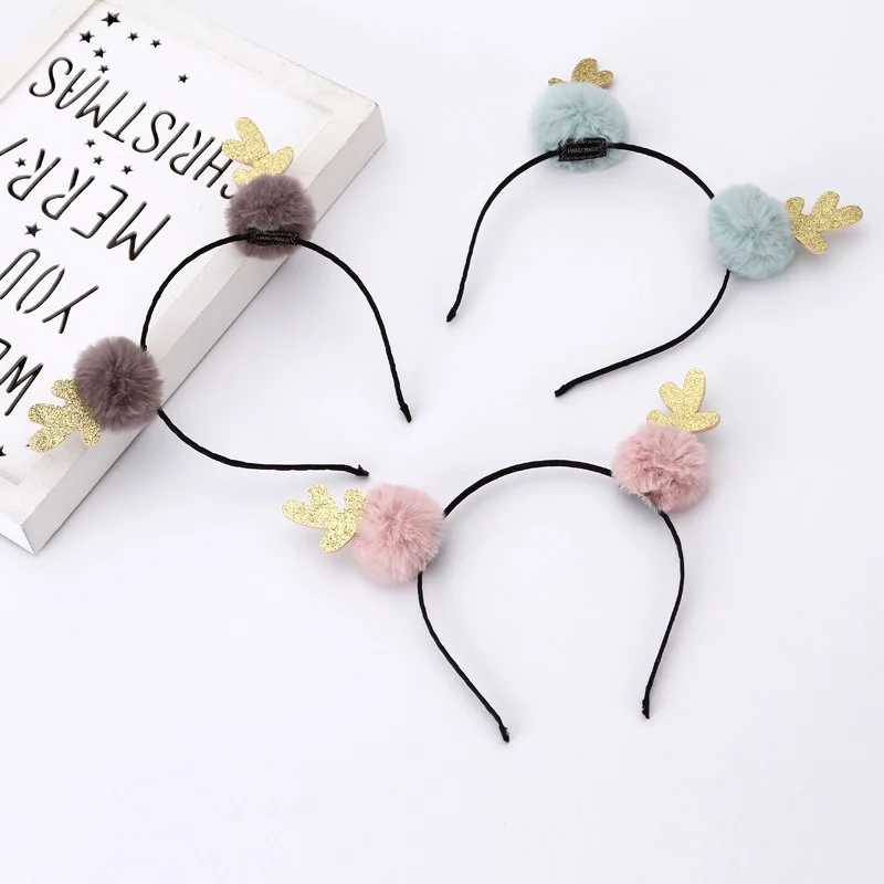 

30pcs Santa Claus Handmade Hat Elk Antler Headband XMAS Hairband Hairclip Photography Party Decorate Props Christmas