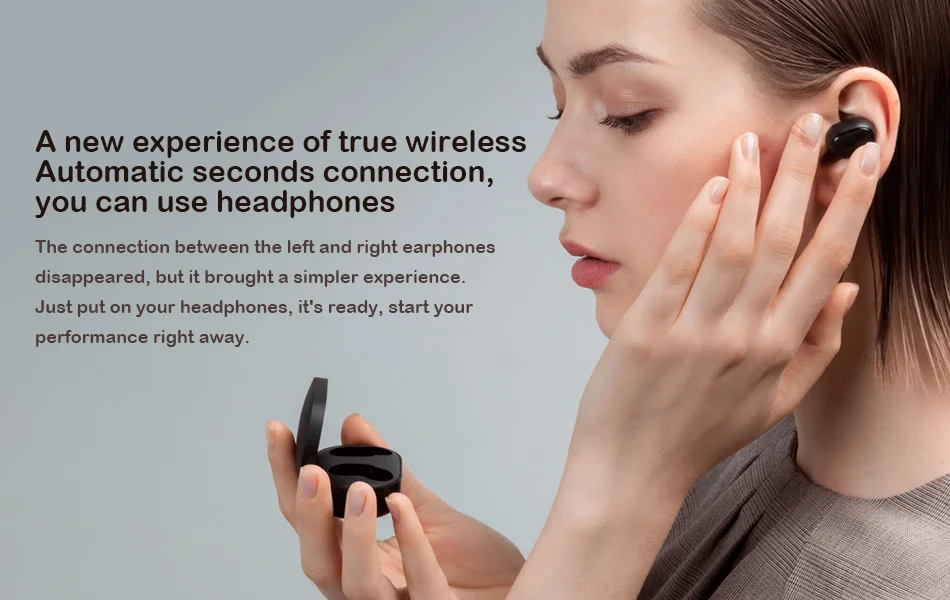 Xiaomi Redmi AirDots вкладыши Bluetooth 5,0 Зарядка Наушники Беспроводные бас стерео наушники с микрофоном Handsfree наушники AI управление