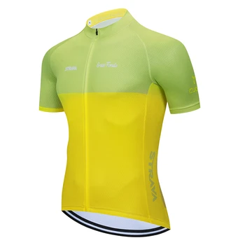 

2019 STRAVA Summer cycling jersey Men's short sleeves set cycling clothing Bicycle sports wear mtb bike Clothes Breathable Suit