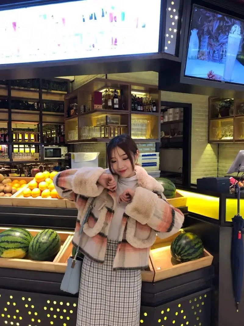 

Ozhouzhan Fur Overcoat Women's Korean-style Loose-Fit Mink-like Thick Clip Cotton Overcoat Autumn And Winter plus Velvet Warm