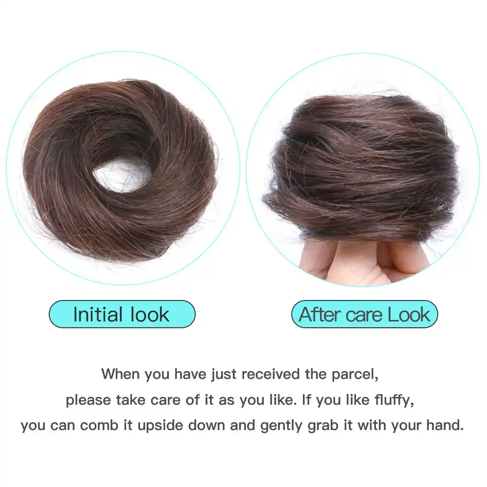 Brazilian Donut Chignon Hot Women Remy Human Hair Bun Donuts Ring