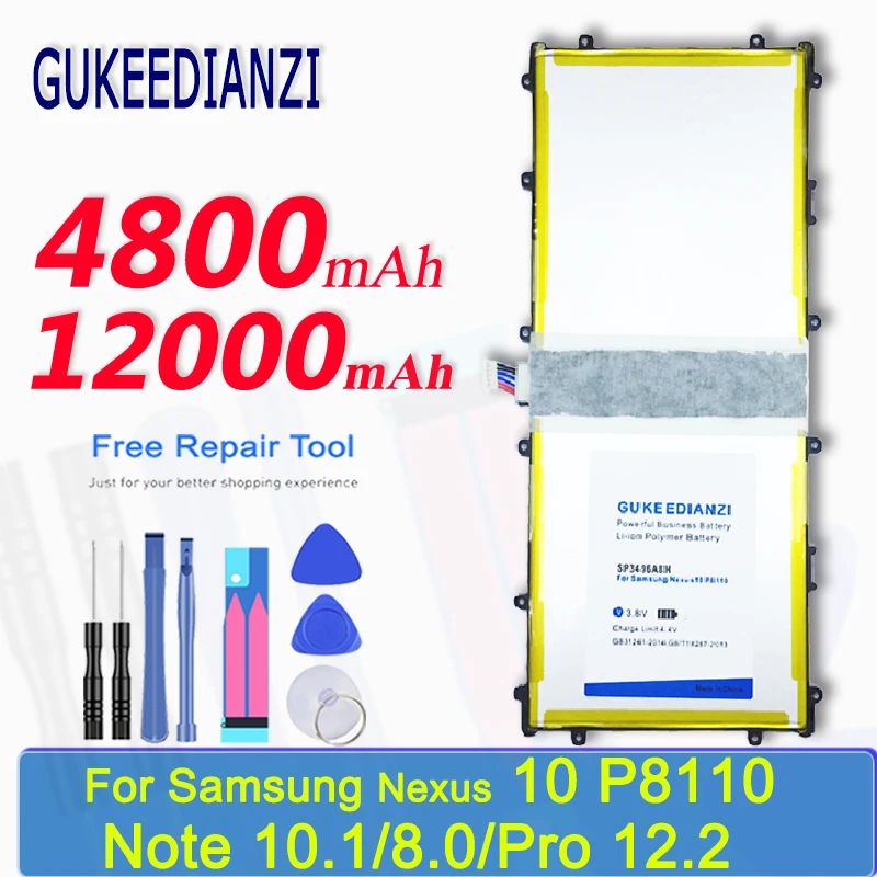 Аккумулятор GUKEEDIANZI SP3496A8H 11000 мАч для планшетов Samsung Nexus 10 P8110/GALAXY Note 1/8 0/Pro 12 2