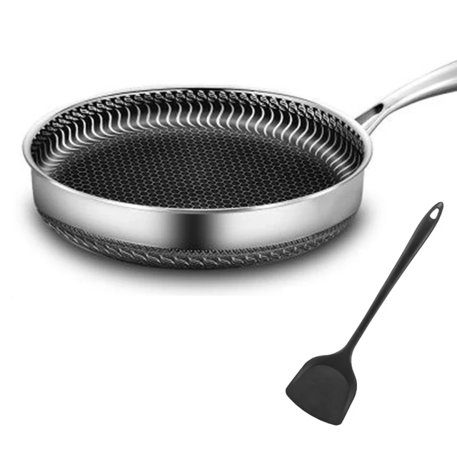 316 Stainless Steel Frying Pan Wok Non-stick Pan Double-side 