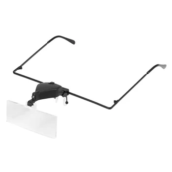 

Headband Eyewear Repair Magnifying Glass Eyelash Extension Magnifier LED Light Lamp 1.5/2.5/3.5X Eyeglass Loupe Optical Lens