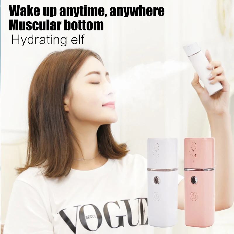  Mini Humidifier Aroma Diffuser Aromatherapy Diffuser Portable Facial Color Pink White Face Care Moi