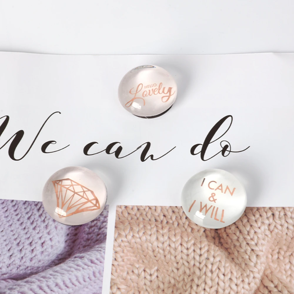 6 шт./упаковка магниты на холодильник розовое золото|Доска для лекций| |