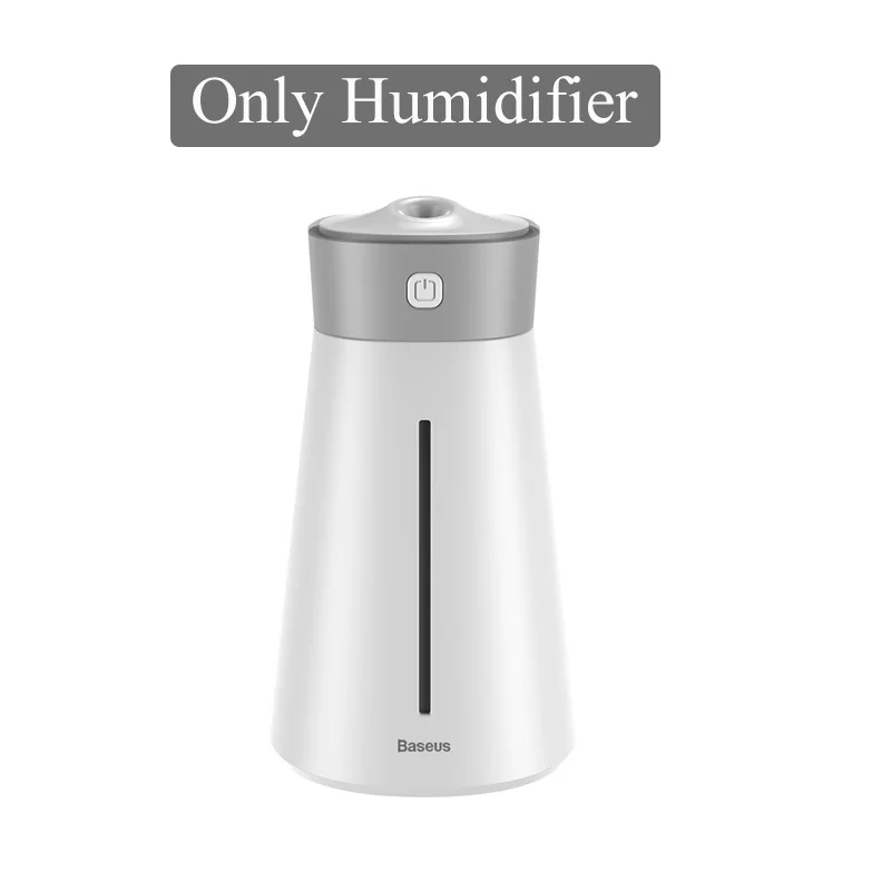 Only Humidifier Baseus увлажнитель воздуха для дома, офиса, увлажнитель воздуха, диффузор с красочным Светодиодный, Ночной светильник, USB вентилятор с увлажнителем, очиститель, зволожувач повітря, Humidificador - Цвет: Only Humidifier