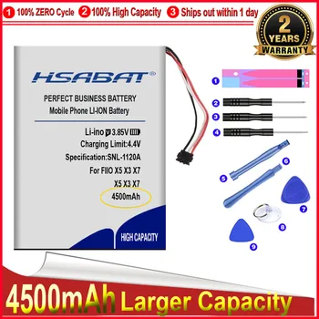 

HSABAT 0 Cycle 4500mAh Battery for FIIO X5 X3 X7 I II Player Speaker High Quality Mobile Phone Replacement Accumulator
