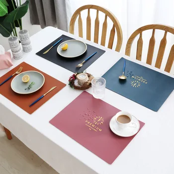 

irori. yuan su bei europfine Leather Heat Resistant Waterproof Oil Resistant Western-style Placemat European Style Small Luxury