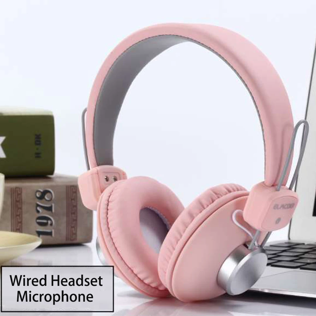 Fashion Cute Headphones Candy Color Foldable Kids Headset with Mic Earphone for Laptop Mp3 player Tablet Girl Children Headsets