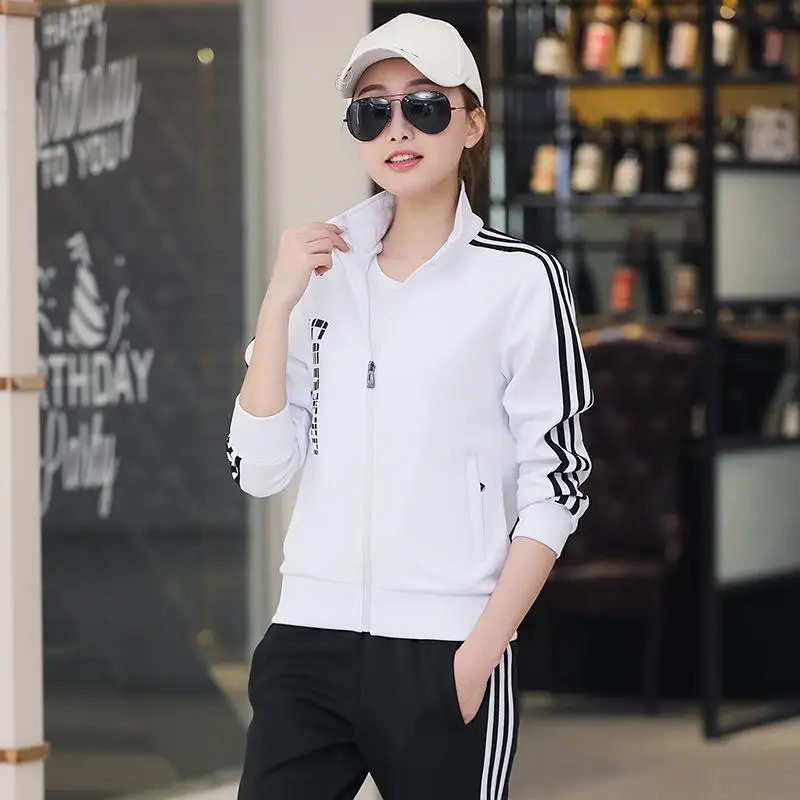 Men and women 2PC Zipper Autumn Sportswear Casual Tracksuit Male Sweatshirt Jacket+Pans Suit Hoodies Moleton Masculino dro - Цвет: 7