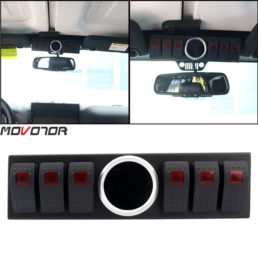 

6 клавишных переключателей, панель управления, система электропроводки, переключатель, совместимый с 2009-2017 Jeep Wrangler JK JKU