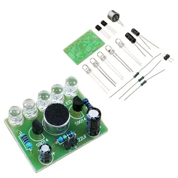 

DIY Voice Controlled Melody Light 5MM Highlight DIY LED Flash Electronic Training Kit Accessory