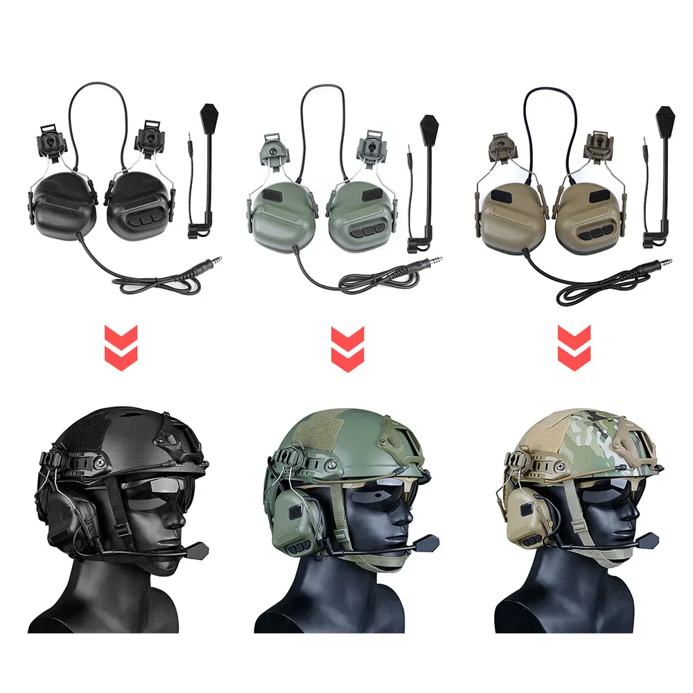 Игровая гарнитура Z тактическая мягкая авиационная гарнитура наушники гарнитура для быстрых шлемов и Peltor шлем рельсовый адаптер Набор