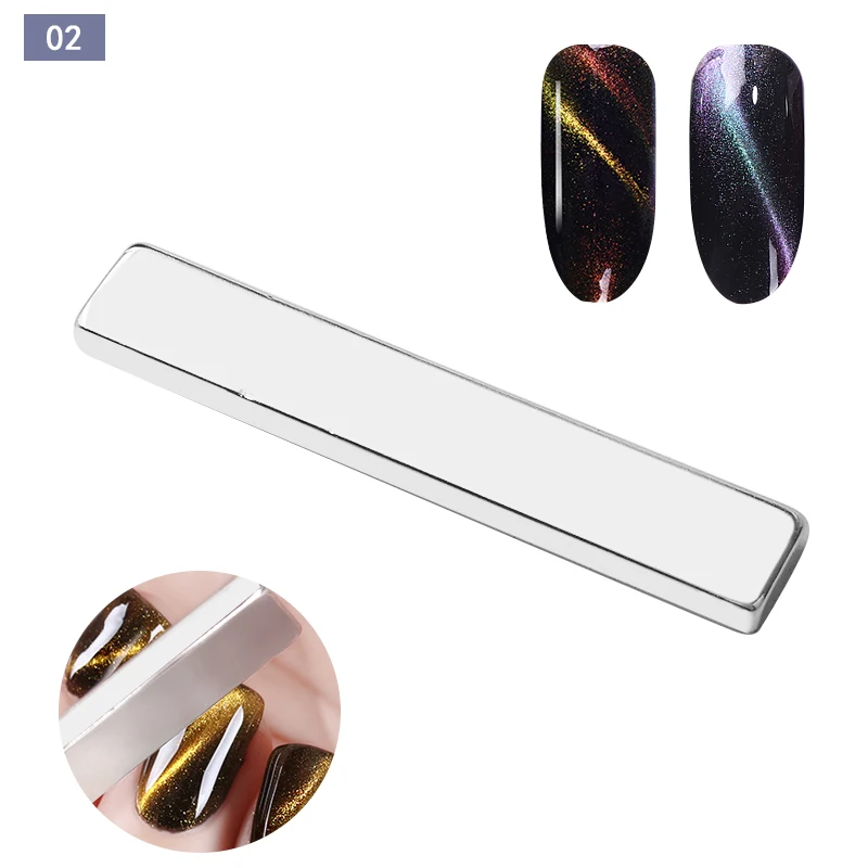 Magnetic Nail Art Tools Cat Eye Nail Tool Magnetic Nail Tools Magnetic Nail Pen Cat Eye Magnet Tools Single Double Head Stick Curved Line Strip 3D Designs For Polish Gel Nail Art Decor
