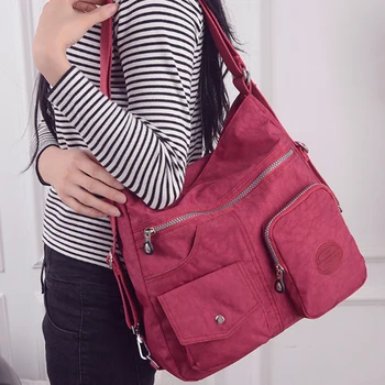 

Hot Waterproof Women Bag Double Shoulder Bag Designer Handbags Nylon Female Handbag bolsas sac a main
