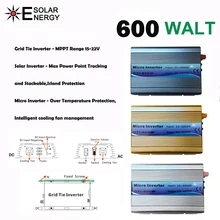 On Grid Tie Inverter 600W 18V DC Input 220V AC Output with MPPT Function 99% Efficiency Pure Sine Wave for Solar Energy Systems