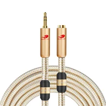 HIFI Mini Jack 3 5mm to 3 5mm Extension Audio Cable Line Stereo for PC Headphone Headphone Car 3 5 Male to Female Shielded Cable
