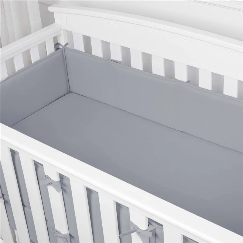 Crib Bumper 4Pcs/Set Solid Color Baby Bumper Pillow Cushion For Infant Bebe Crib Protector Cot Kids Room Decor Bed Accessories