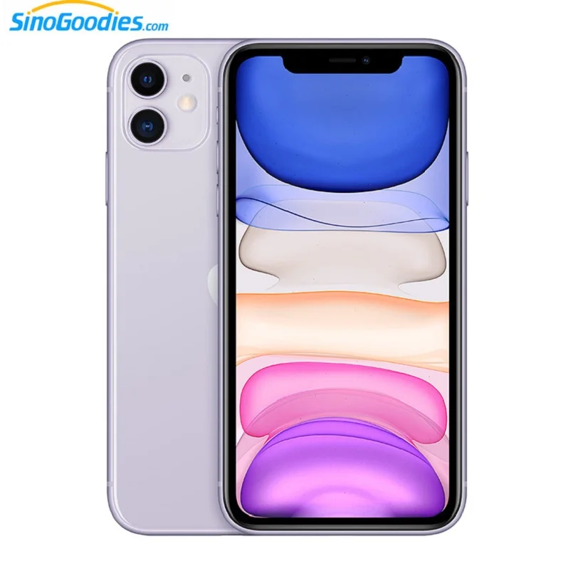 purple Новая китайская версия, две Sim карты, iPhone 11 6,1 дюймов OLED Дисплей 4 аппарат не привязан к оператору сотовой связи с двумя камерами смартфон 64/128/256 ГБ Встроенная память A13 - Цвет: purple