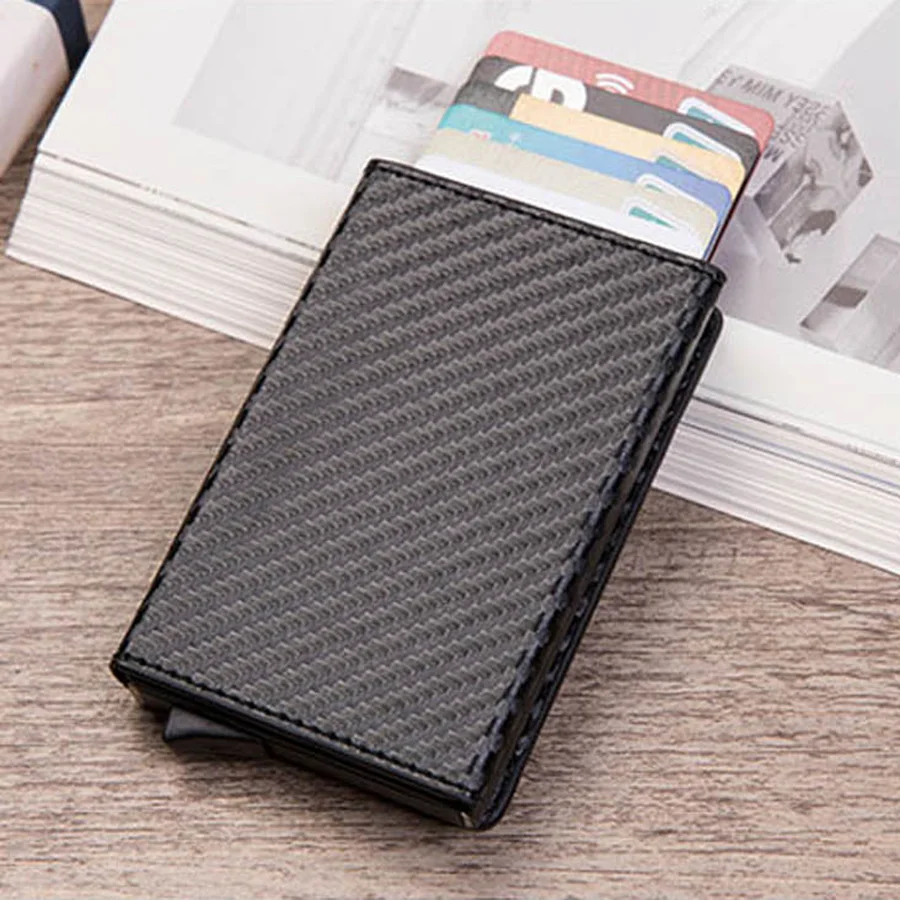 

Business Anti Rfid Aluminum Men Wallets Blocking Reader Lock Bank Card Holder Id Bank Card Case Protection Metal Credit Holder