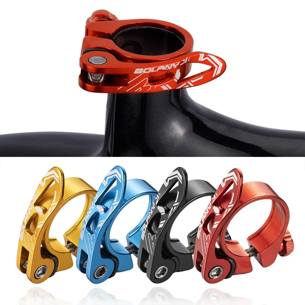 31.8 34.9mm MTB Seat Post Clamp Aluminum Quick Release Fixed Gear Bike Ultralight Mount For 27.2
