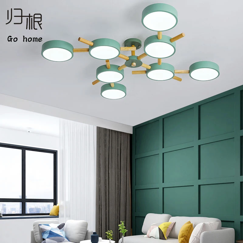 

Nordic living room led ceiling lamp bedroom art personality restaurant macaron modern minimalist atmosphere lighting LB12204