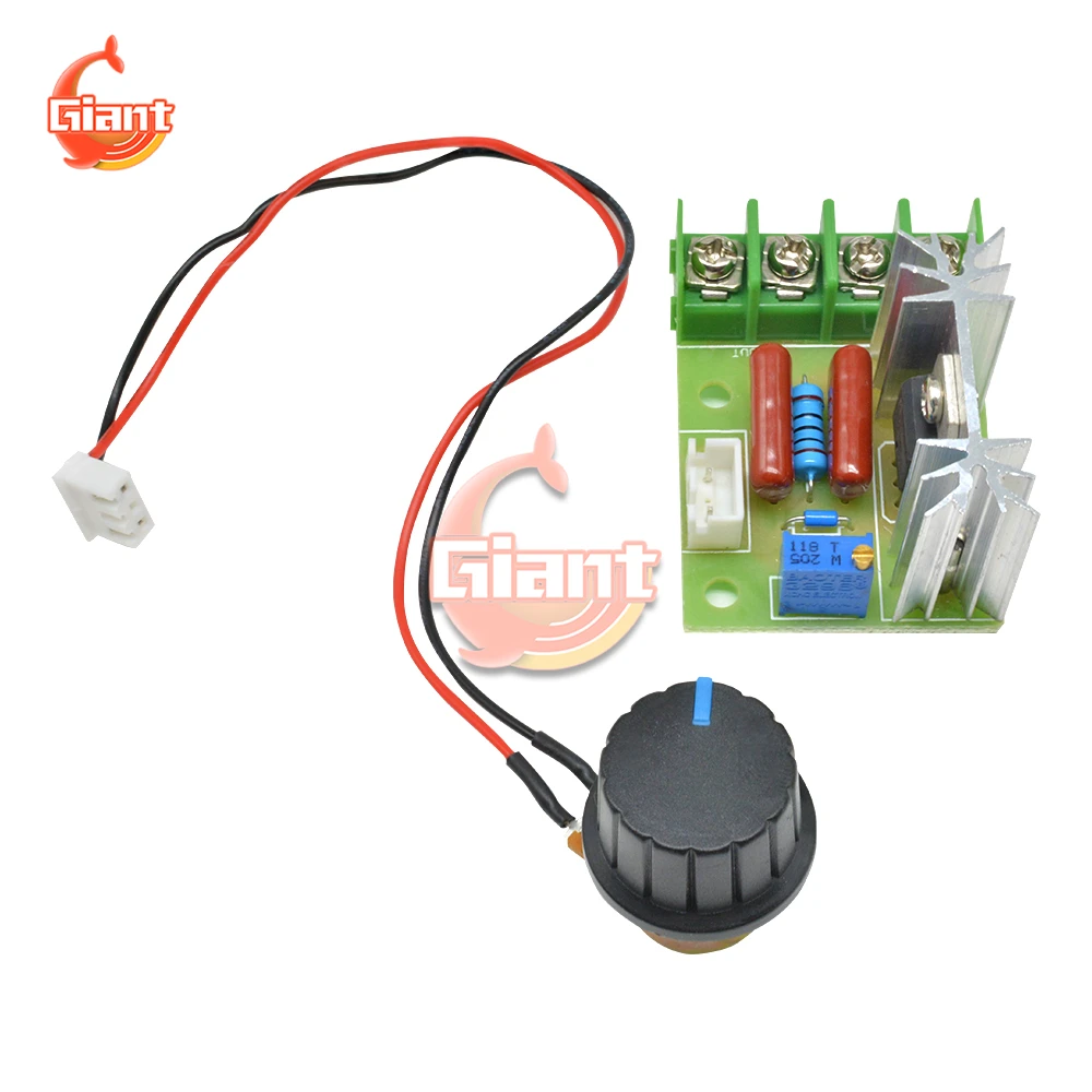 2000W AC 50-220V High Power SCR Voltage Regulator Dimming Dimmers Motor Speed Controller Governor Module W/ Potentiometer | Обустройство