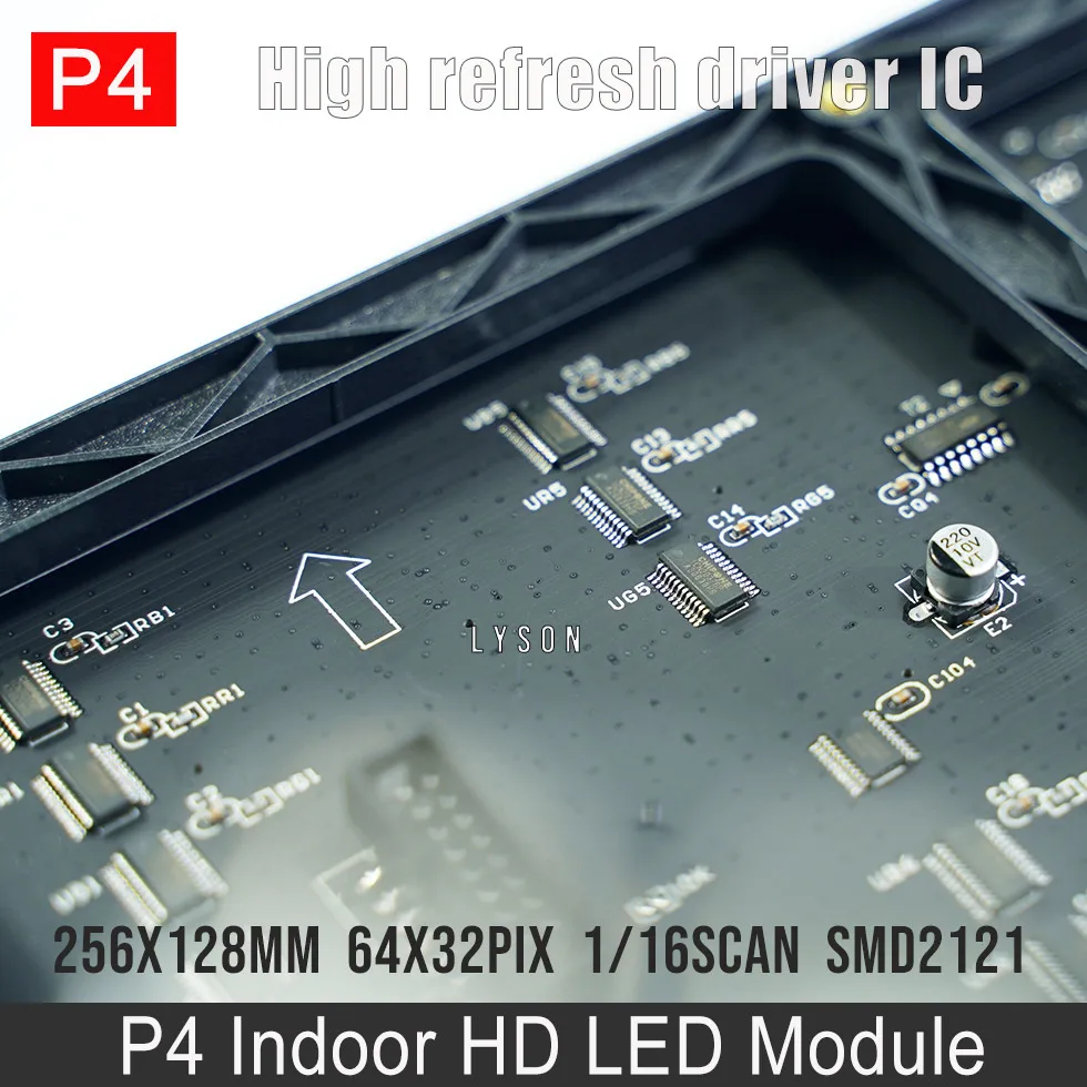 Бесплатная доставка P4 внутренняя RGB светодиодный ная матрица 64x32 пикселей SMD