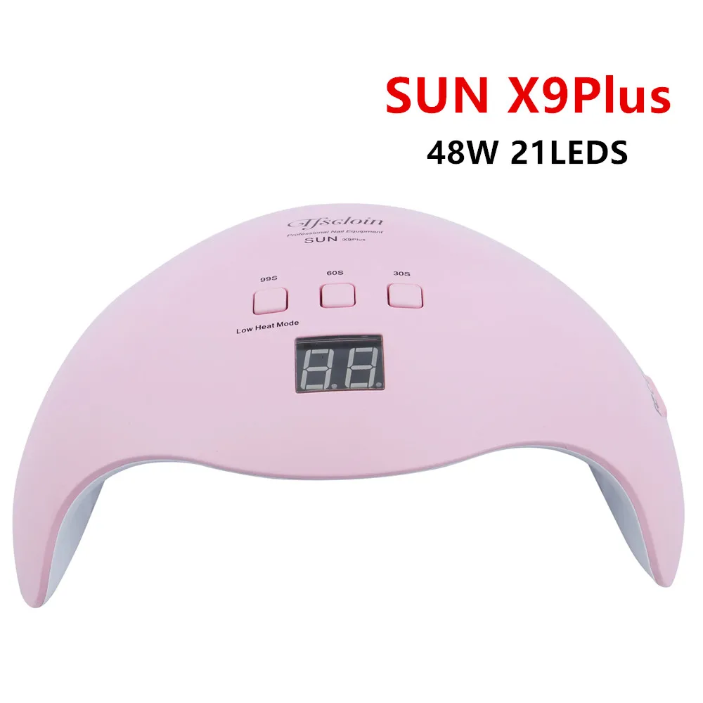 SUN X9 Pluspink SUN X9 Plus 48 Вт УФ светодиодная лампа для сушки ногтей 21 Светодиодный УФ лампа для отверждения УФ/светодиодный/строительный гель для полировки с датчиком умный таймер лампа для ногтей - Цвет: SUN X9 Pluspink