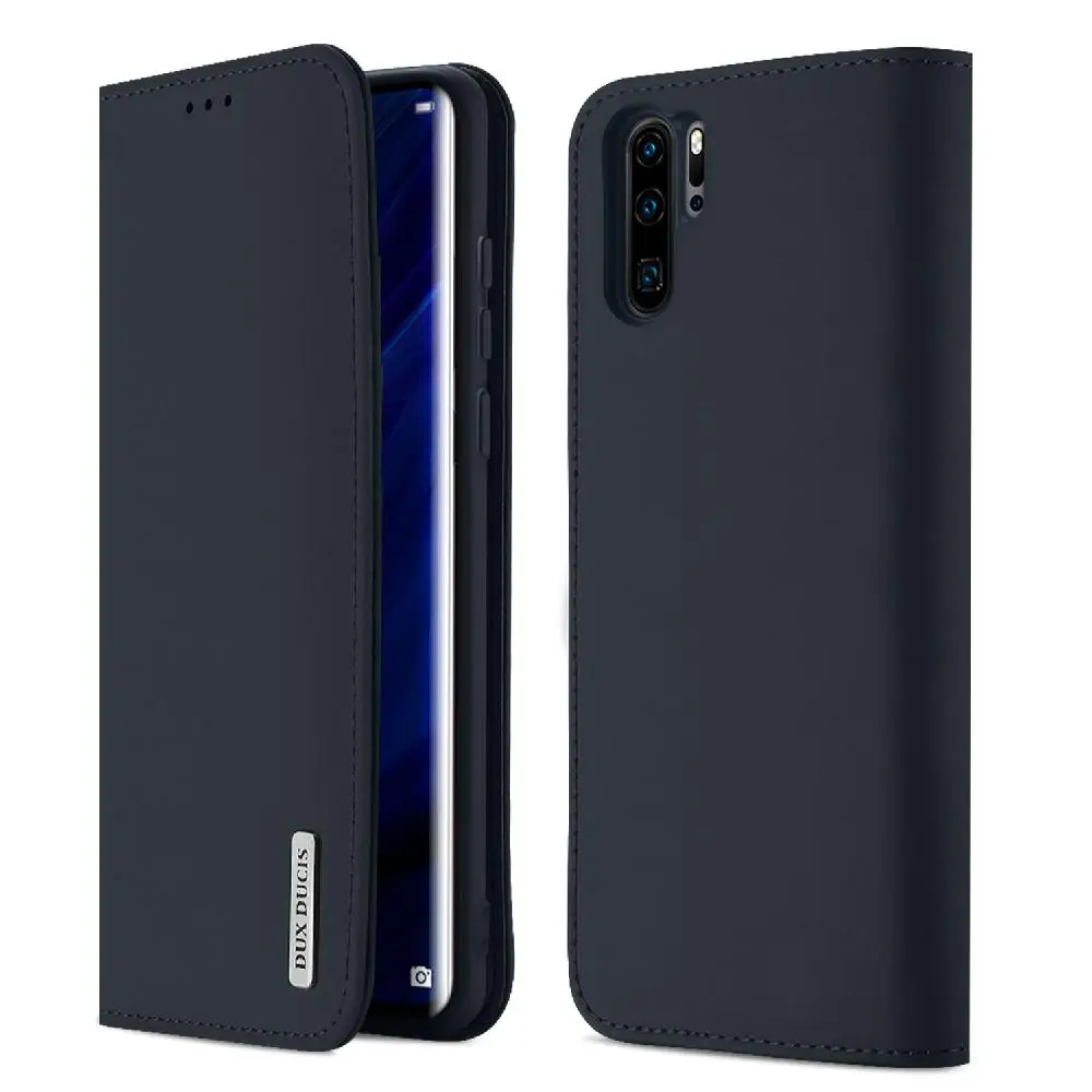 DUX DUCIS для huawei P30 pro, Роскошный чехол из натуральной кожи с магнитной застежкой, полный защитный чехол с кронштейном, слотом для карт r20