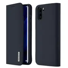 DUX DUCIS для huawei P30 Lite, Роскошный чехол из натуральной кожи с магнитной застежкой, полный защитный чехол с кронштейном, слотом для карт r20