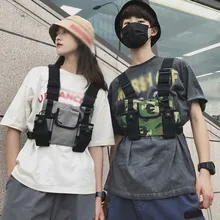 Модная нейлоновая сумка унисекс, тренд, многофункциональный черный жилет, хип-хоп, уличная одежда, Оксфорд, тактический жилет, нагрудный жилет, сумка