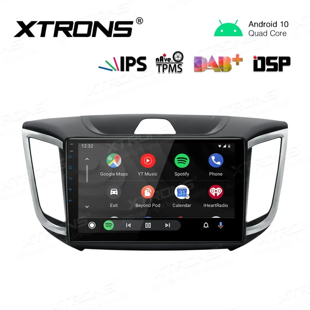 10," Android 10,0 OS автомобильный мультимедийный gps радио для hyundai iX-25-& Creta- с углом обзора 178 ° ips экран