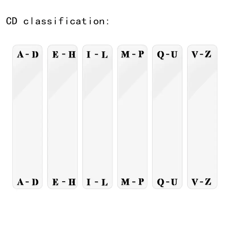 6 шт./пакет прозрачные акриловые карты горизонтальный/вертикальный сортировочные карточки для компакт-дисков/LP виниловых аксессуары - Цвет: 175x35mm(for CD)